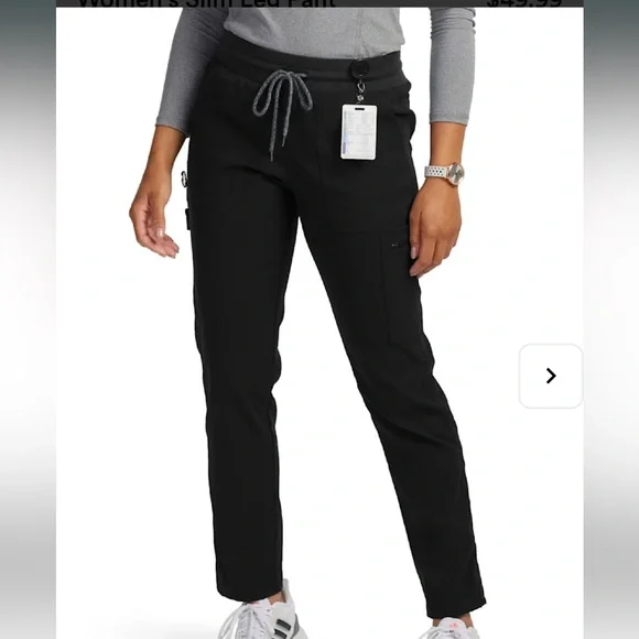 Carhartt Women's Modern Fit Tuck-In Top/Slim Leg Pant size SM/MD black scrub set - Picture 16 of 17